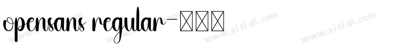 opensans regular字体转换